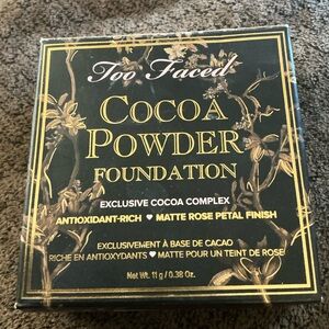 Too Faced Cocoa Powder FOUNDATION Matte Rose Petal Finish ’LIGHT’ MEDIUM TO FULL